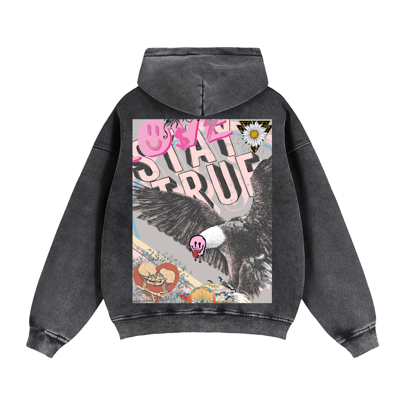 Zip-Through Boxy Fleece Hoodie
